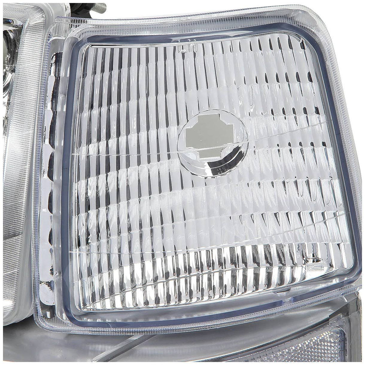 DNA Motoring for 92-96 Ford F150/F250/F350/Bronco 6pcs Headlight+Corner/Side Marker Lamps Chrome/Clear 5 Gen 93 94 95 Left+Right