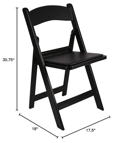 BTEXPERT Set of 4, Resin Folding Chair Vinyl Padded Seat Indoor Outdoor Lightweight Set for Home Event Party Picnic Kitchen Dining Church School Weddings