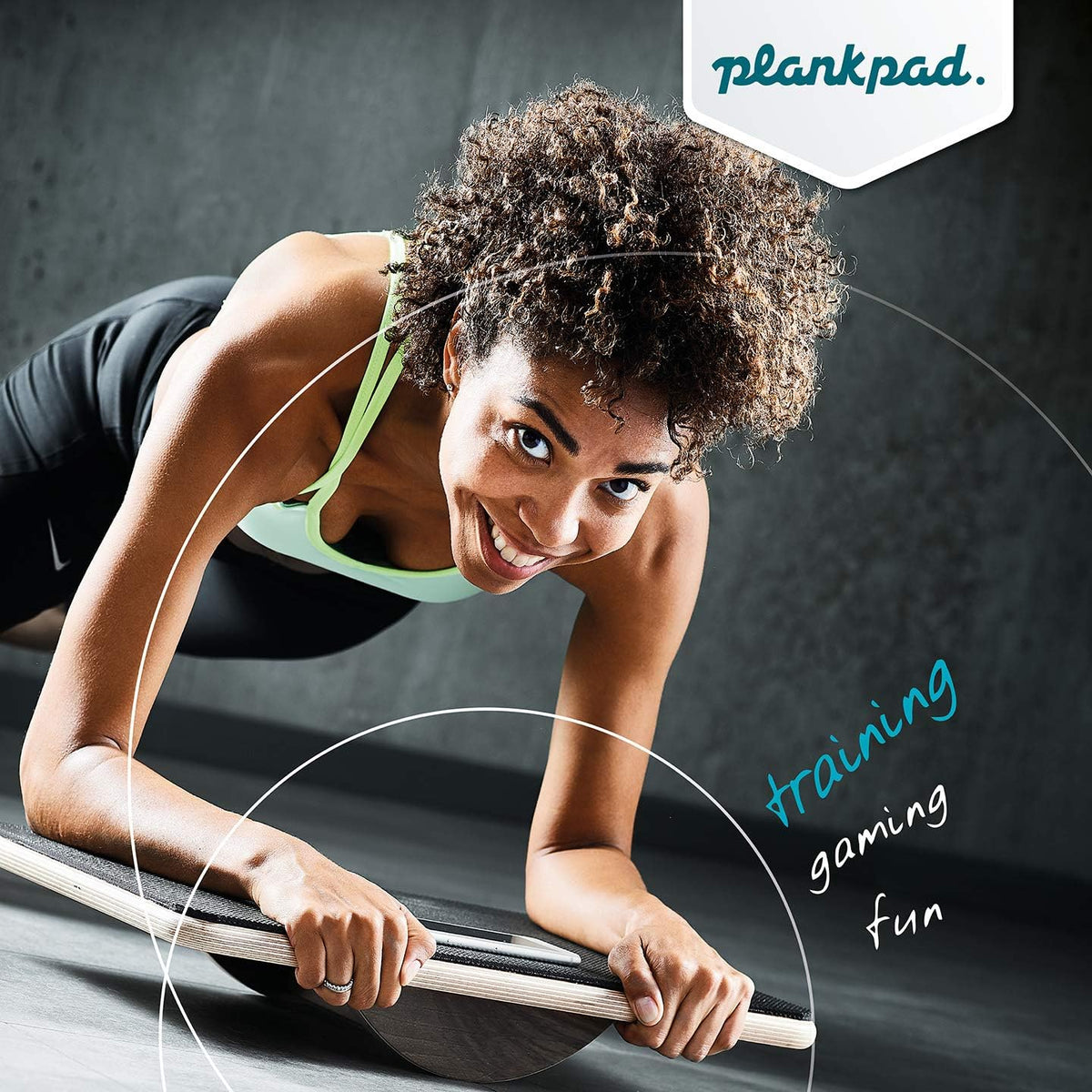 Plankpad PRO - Plank Board Core Trainer & Full Body Fitness while Playing Games & Workouts on iOS/Android App - Balance Board, Exercise Equipment