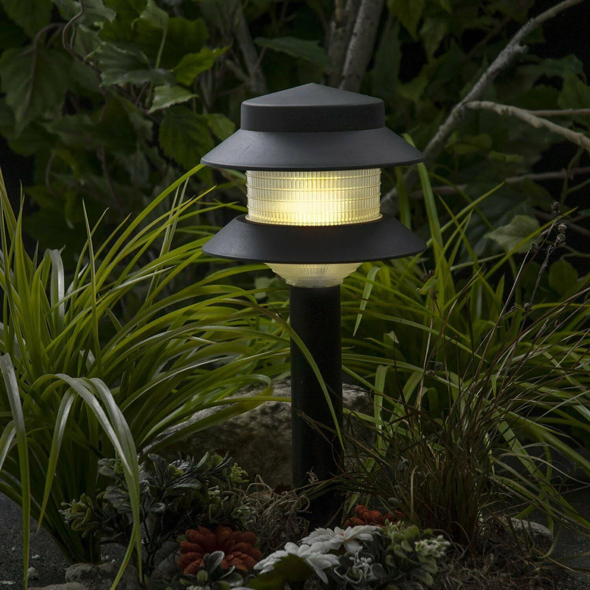 Paradise GL22627 Low Voltage Plastic 4W Path Light (Black, 8 Pack)