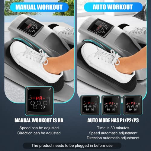 ANCHEER Under Desk Elliptical Machine - Quiet Pedal Exerciser for Seniors, Office & Home, Low-Impact Seated Leg Workout Equipment, Smart LCD Display, Remote Control