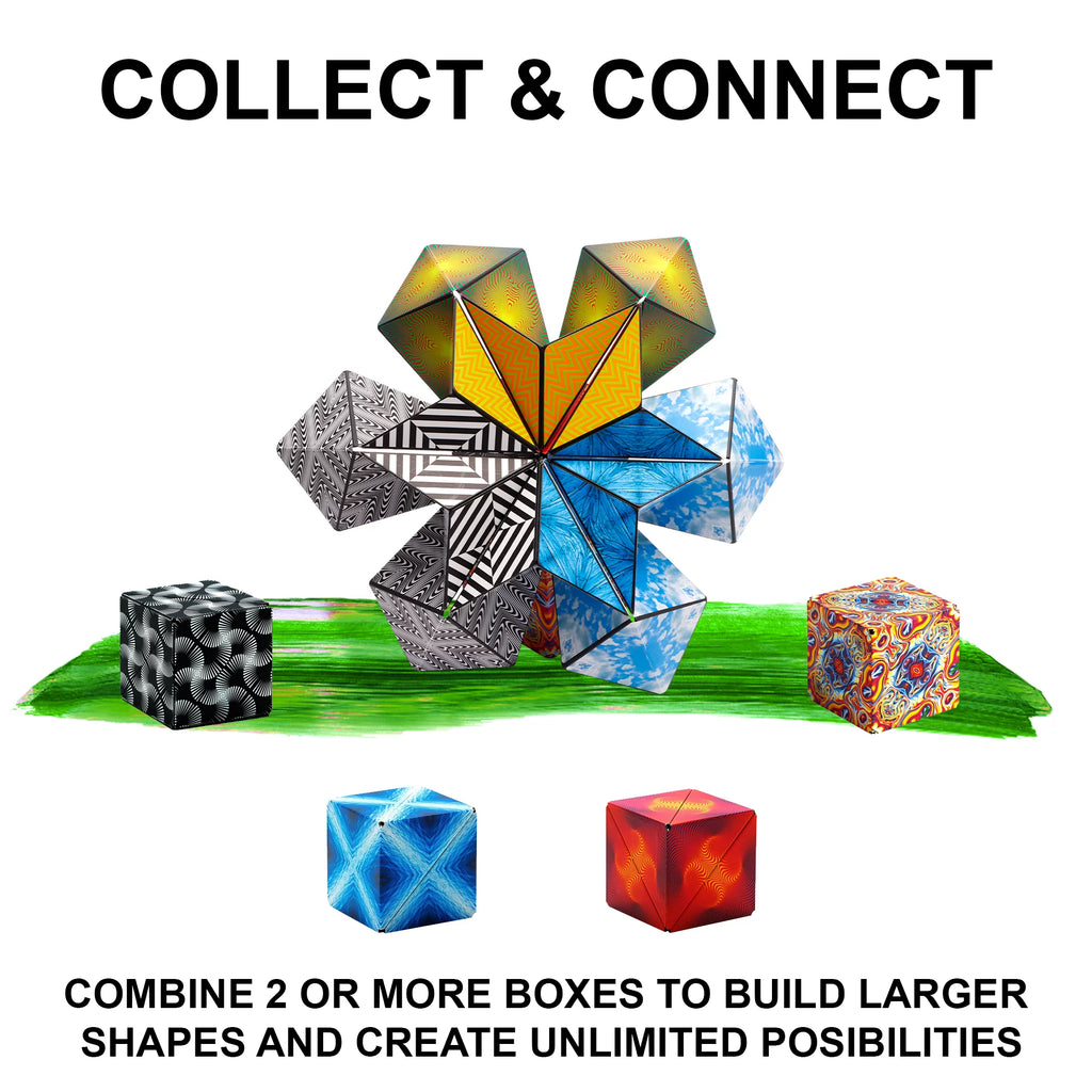 SHASHIBO Shape Shifting Box - Patented Fidget Cube ?C Shashibo Cube Magnet Fidget Toy Transforms Into Over 70 Shapes (Elements)