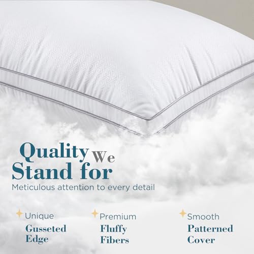 viewstar Bed Pillows King Size Set of 2, Hotel Quality, Down Alternative Big Pillow for Back, Stomach or Side Sleepers, Firm