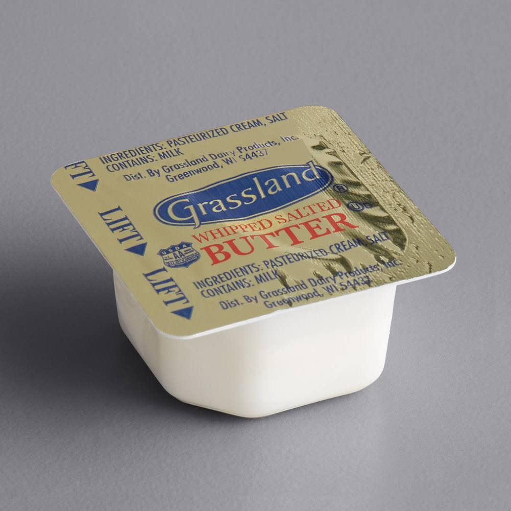 Grassland 5 Gram whipped salted Butter Portion Cups - 720/Case