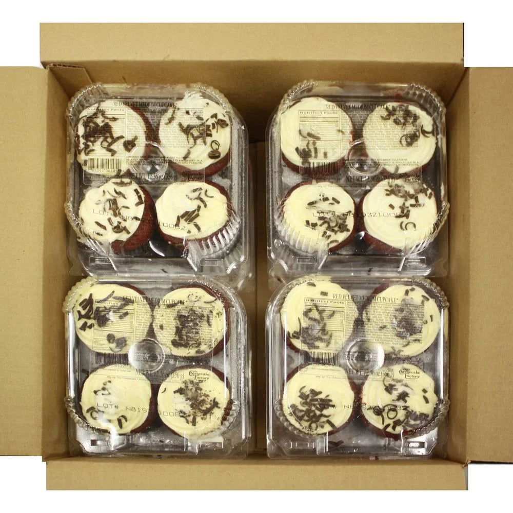 The Cheesecake Factory Bakery Red Velvet Medium Cupcake, 3.14 Ounce - 32 per Case.