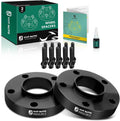 YHTAUTO 5x120 Hub Centric Wheel Spacers 1 Compatible with 1991-2011 BMW 1/3/5/6/7/8/M3/M5/M6/Z3/Z4/Z8 Series Tire Spacers M12x1.5 Studs, 72.56mm Hub Bore 5 Lug 2PCS Black
