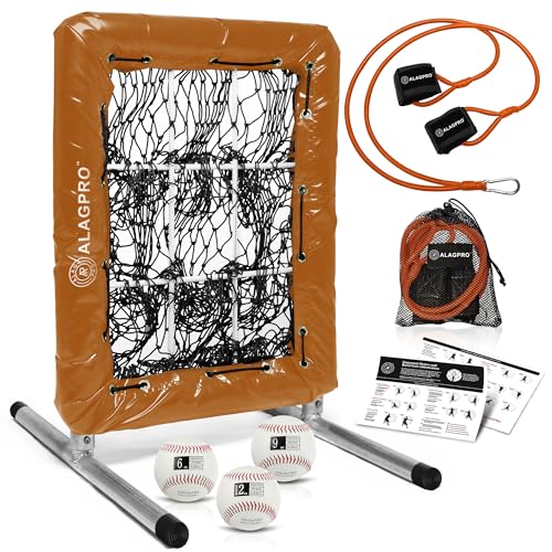 ALAGPRO? The Original 9 Hole Pitching Net with Strike Zone Pocket | Pitching Target for Baseball & Softball Pitchers