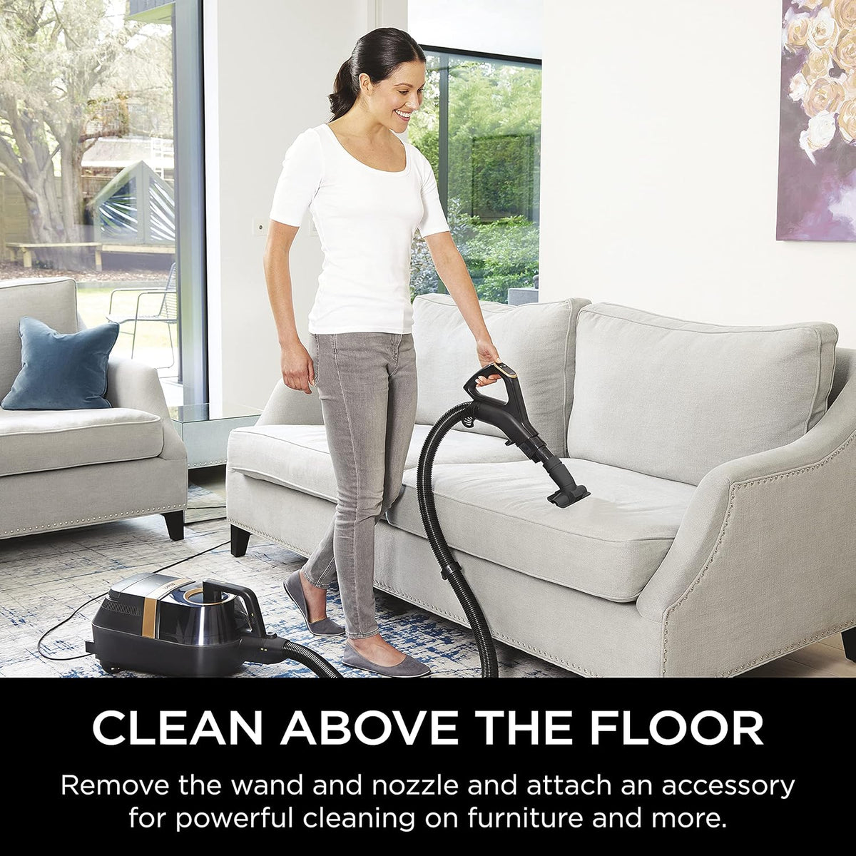 Shark CZ2001 Canister Vacuum Vertex Bagless Corded with Self-Cleaning Brushroll & DuoClean PowerFins, Black/Copper, Placeholder