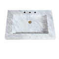 Avanity Carrara White Marble 33x22 Stone Integrated Sink Top