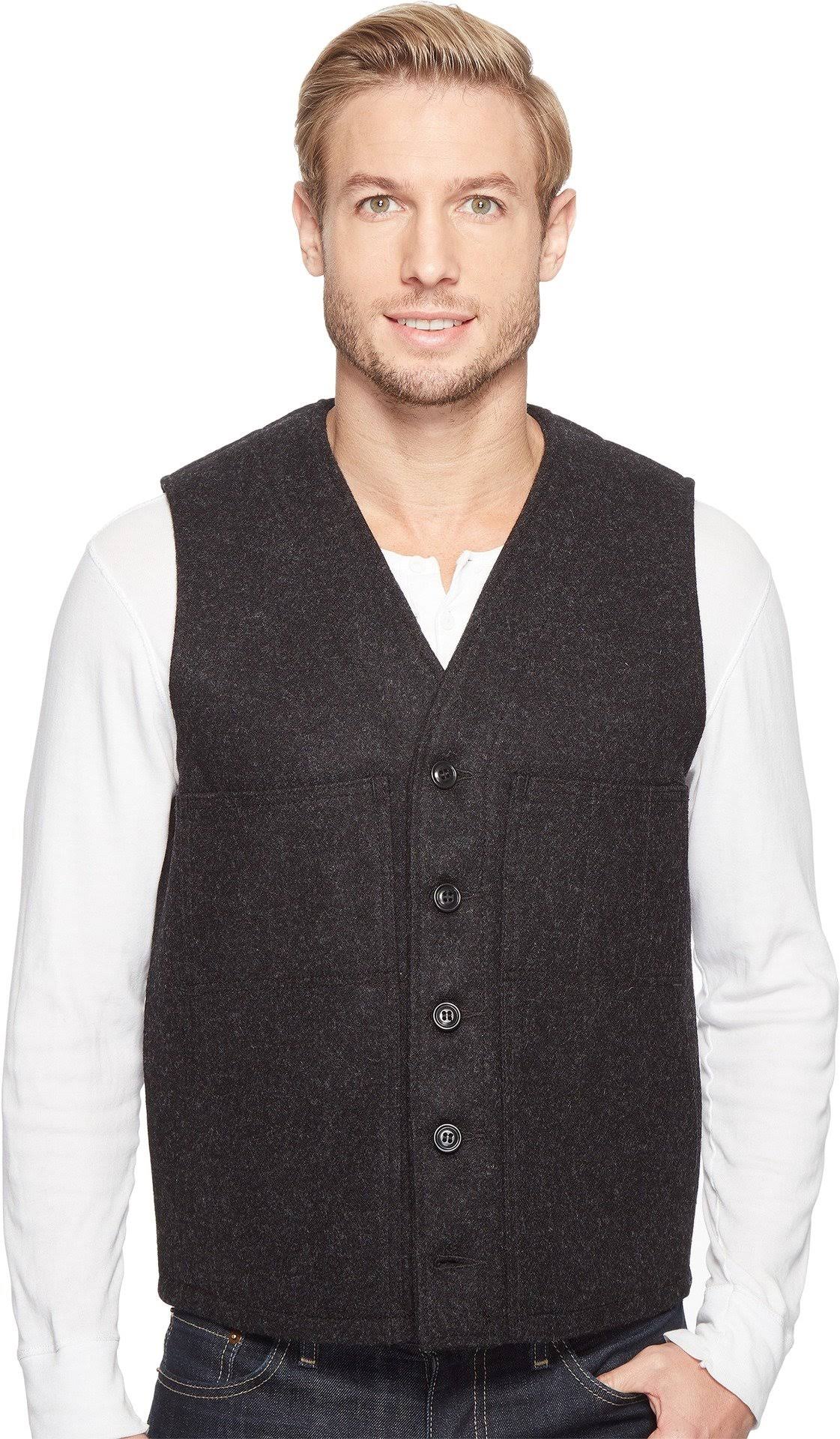 Filson Mackinaw Wool Vest, Charcoal, Large