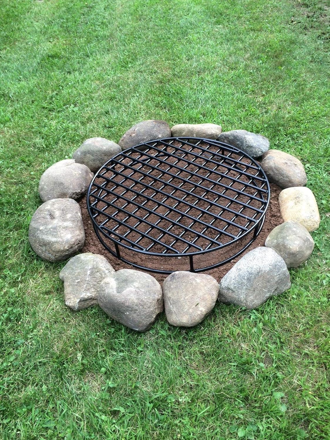 Walden Fire Pit Grate Round - 28 Premium Heavy Duty Steel Grate for Outdoor Firepits - Above Ground Fire Grate (28)