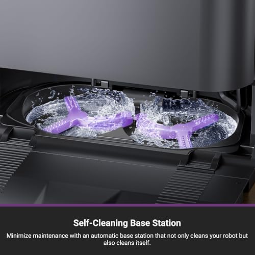 Eureka J15 Pro Ultra Robot Vacuum and Mop with Self Emptying Base, 16,200 Pa Suction, Flex-Arm Design Mop, Auto Mop Hot Water Washing & Hot Air Drying, Anti-Tangle, AI Obstacle Avoidance, Black