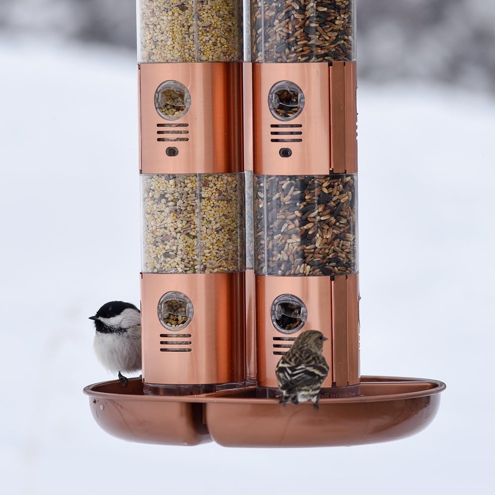 Perky-Pet 7103-2 Copper Finish Triple Tube Bird Feeder
