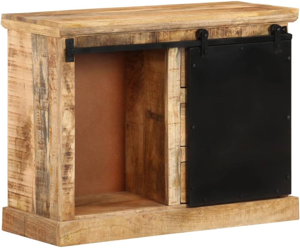 Living Room Storage Cabinet Storage Cabinet Entryway Cabinet Laconic Cabinet Storage Shelf Wine Cabinet Retro Style Textured Sideboard Textured Sideboard 31.5x11.8x23.6 Solid Mango Wood