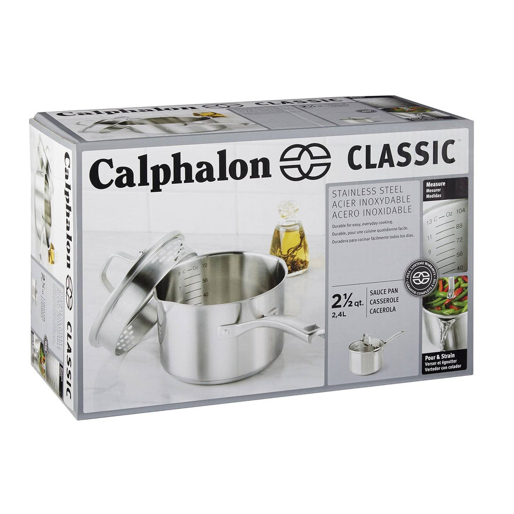 Calphalon Classic Stainless Steel 2.5-Qt. Sauce Pan