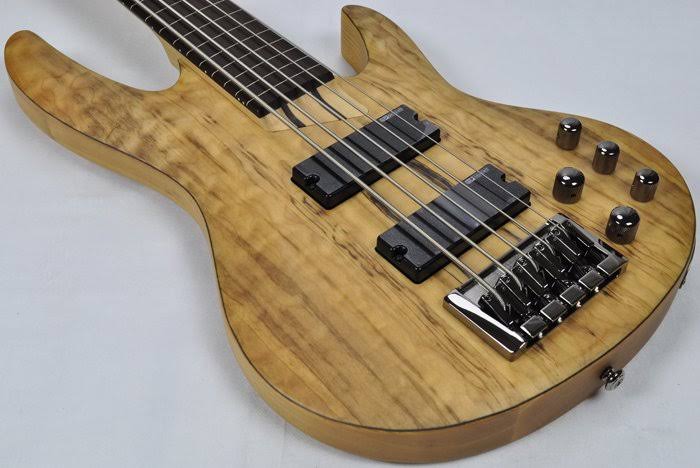 ESP LTD B-205 Fretless Spalted Maple Natural Satin 5 String Bass