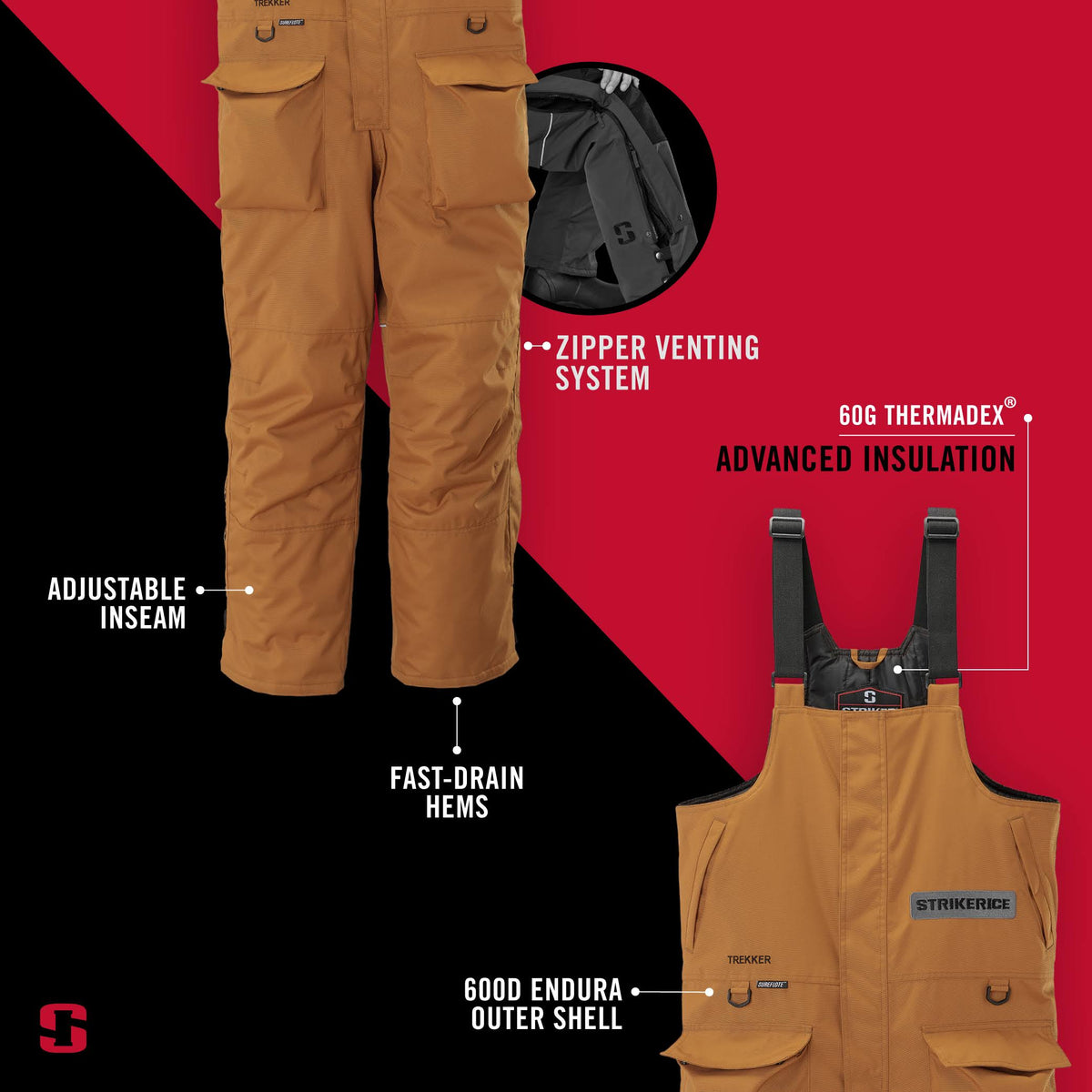 StrikerICE | Trekker Bib Brown / S