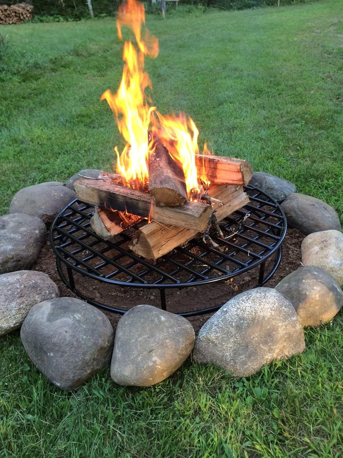 Walden Fire Pit Grate Round - 28 Premium Heavy Duty Steel Grate for Outdoor Firepits - Above Ground Fire Grate (28)