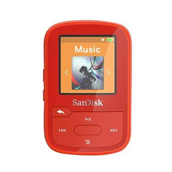 SanDisk 16GB Clip Sport Plus MP3 Player Sdmx28-016g-a46r - Red