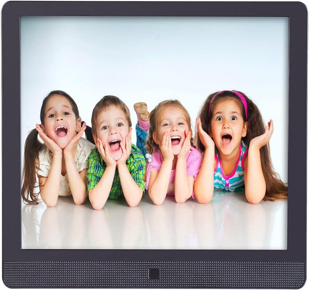 Pix-Star Easy Digital Photo Frame 15 Inch, Share Videos and Photos Instantly by Email or App, High Resolution Display and Motion Sensor