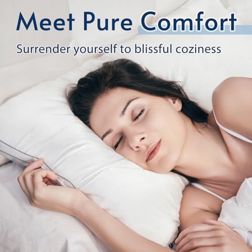 viewstar Bed Pillows King Size Set of 2, Hotel Quality, Down Alternative Big Pillow for Back, Stomach or Side Sleepers, Firm