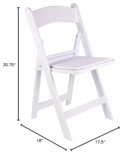 BTEXPERT Set of 4, Resin Folding Chair Vinyl Padded Seat Indoor Outdoor Lightweight Set for Home Event Party Picnic Kitchen Dining Church School Weddings