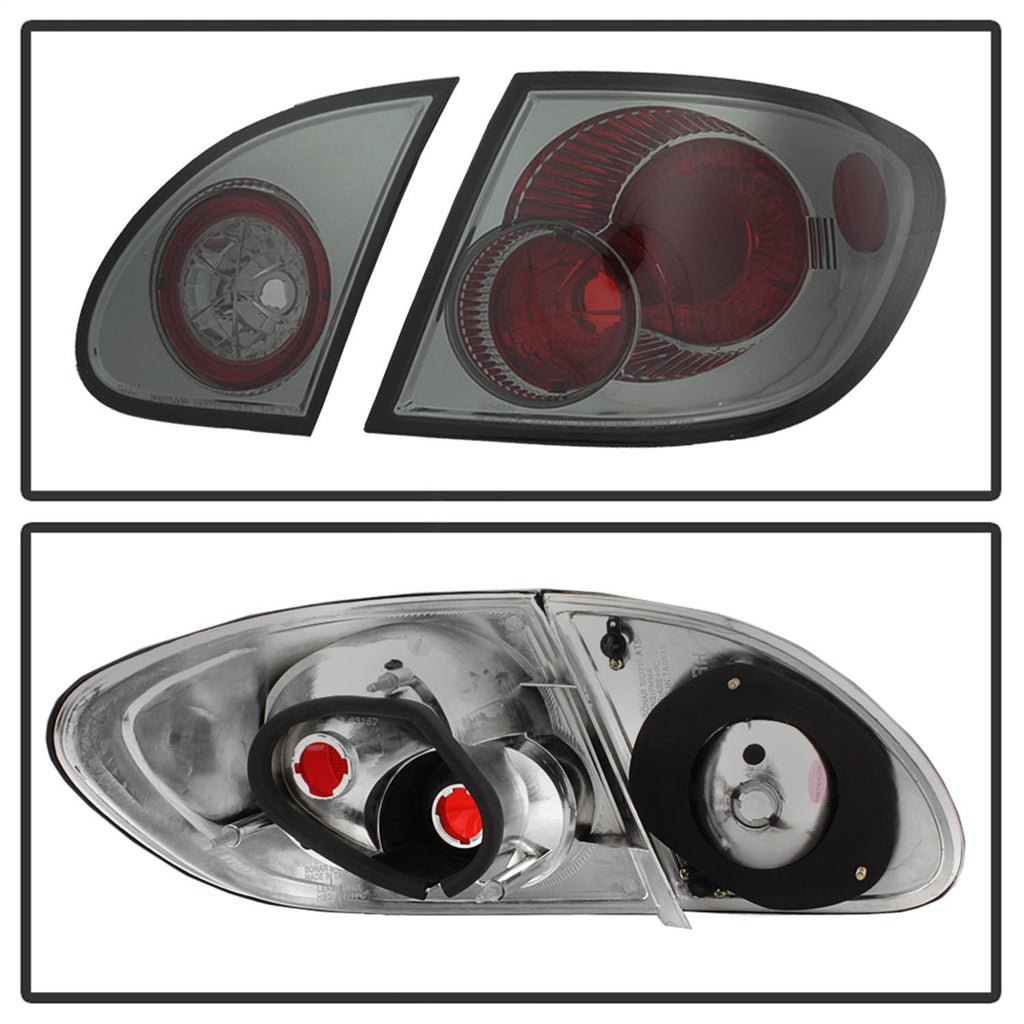 ( Spyder ) Toyota Corolla 03-08 Euro Style Tail Lights - Smoke 5033673
