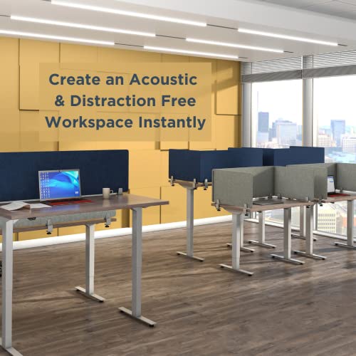VaRoom - Desk Divider; Sound Proof Dividers - Privacy Shields for Student Desks and Desk Privacy Panels. Cubicle Wall, Desk Divider for Students and Office Divider (Light Grey, 48 W x 18??H)