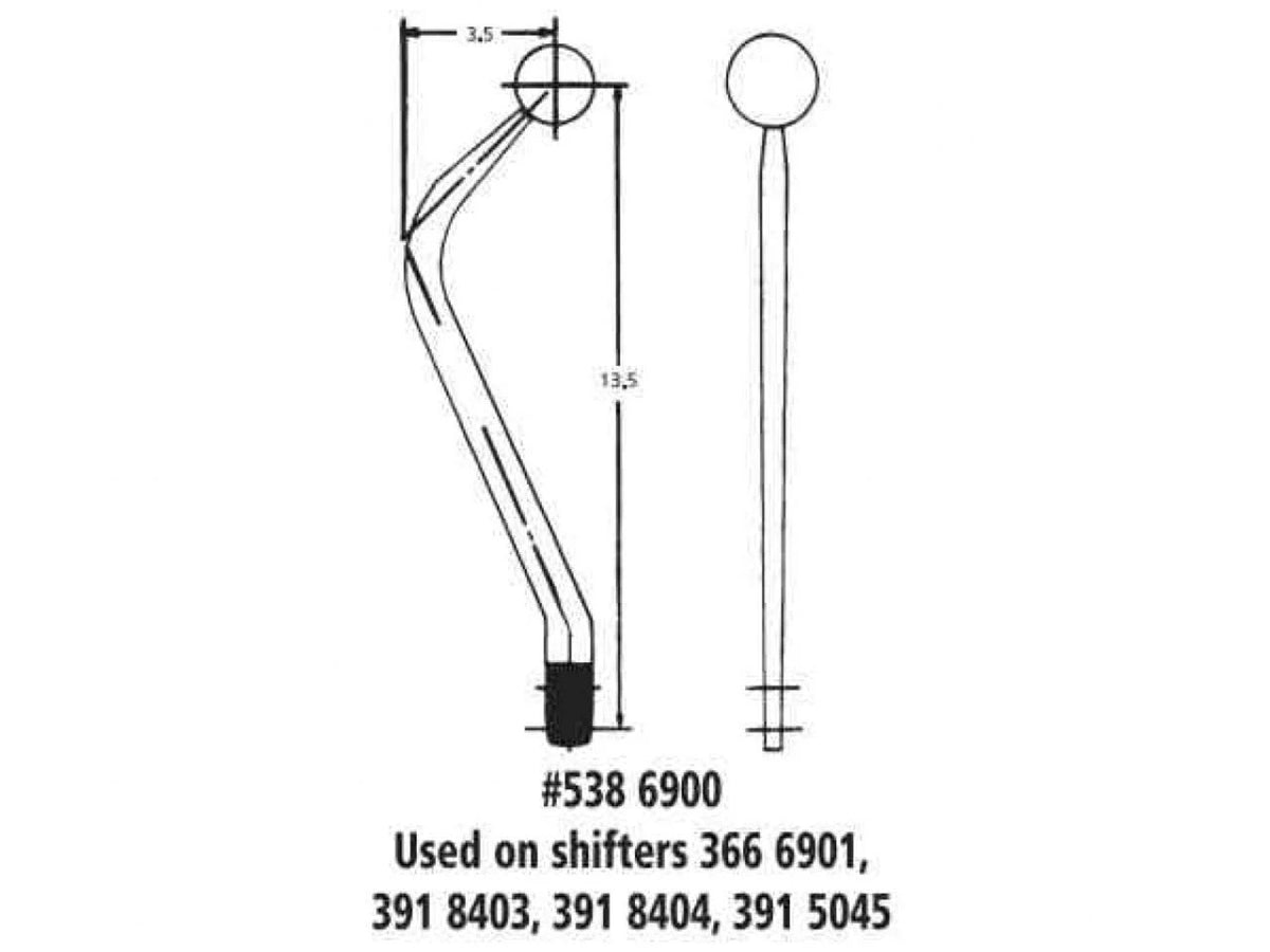 Hurst - Manual Shifter, Master Shift, 3-Speed, Chevy, Ford and Pontiac