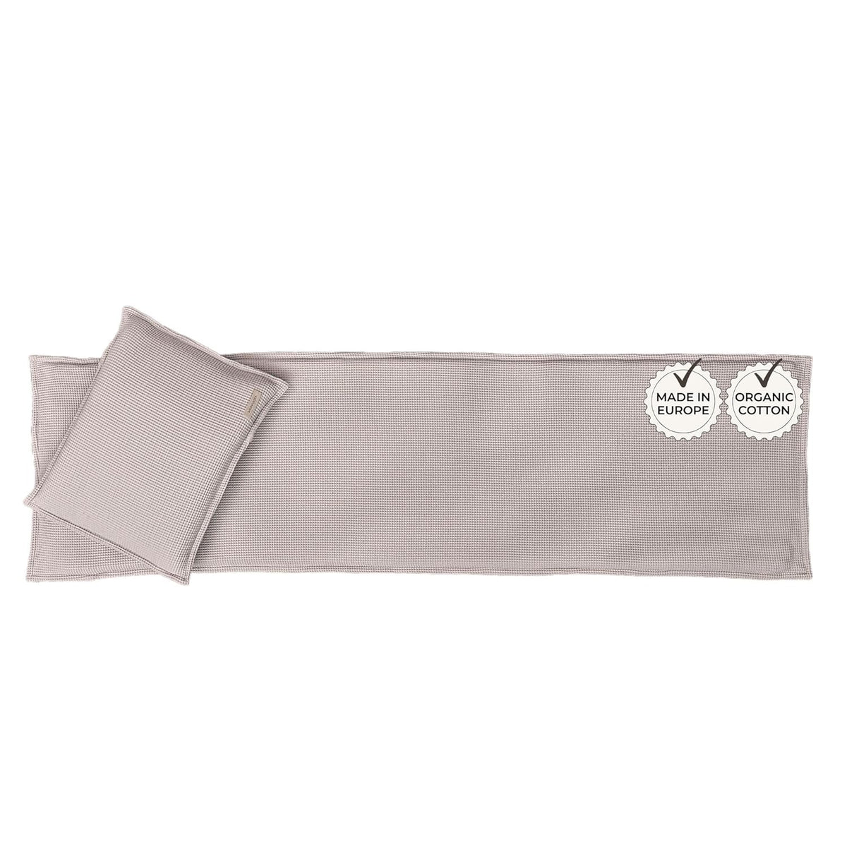 SAUNASOFA? Sauna Mat & Pillow Set ?C 2 Seater Sauna seat Cushion with Pillow ?C Heat-Resistant Sauna kit for Infrared & Finnish saunas in Grey