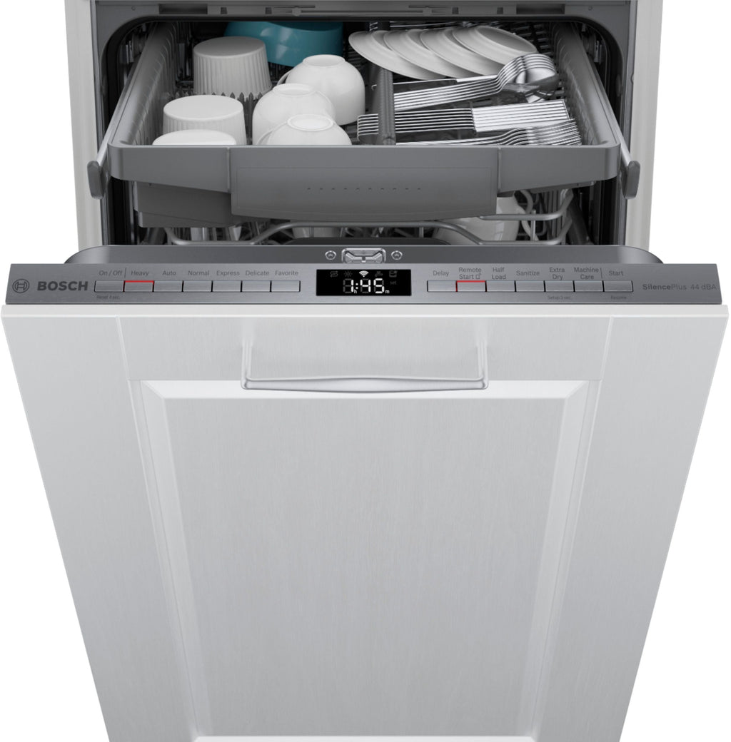 Bosch - 800 Series 18 Top Control Smart Built-In Dishwasher with 3rd Rack and 44 dBA - Custom Panel Ready