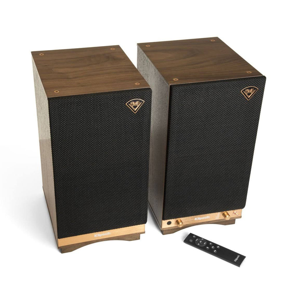 Klipsch The Sixes 2-way Table-top Heritage Wireless Series Speakers - 200W RMS - Pair - Wireless - Walnut