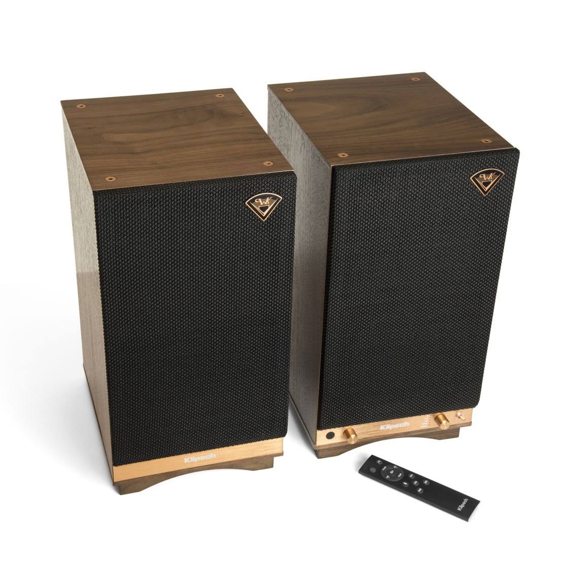 Klipsch The Sixes 2-way Table-top Heritage Wireless Series Speakers - 200W RMS - Pair - Wireless - Walnut