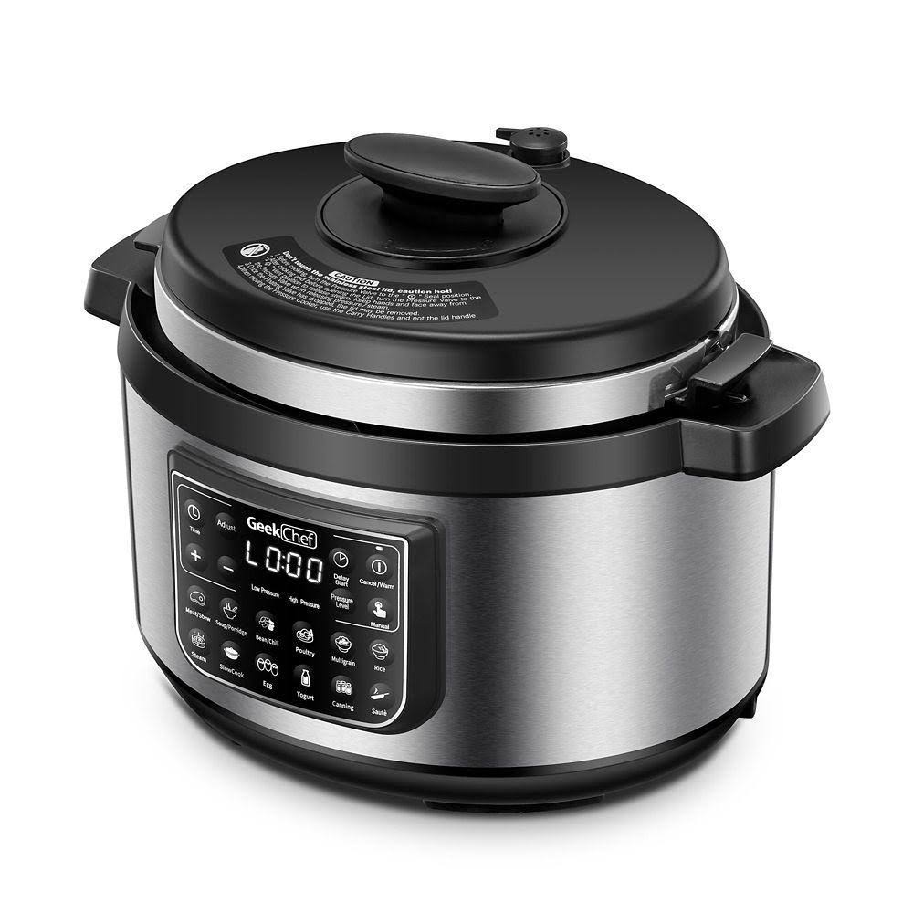 Geek Chef 12 in 1 Electric 8 Quart Oval Pressure Cooker Pot with LCD