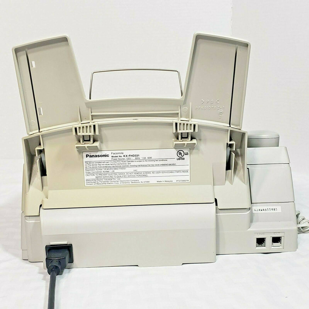 Panasonic KX-FHD331 Fax Copy Machine Copier Plain Paper Caller ID - Black