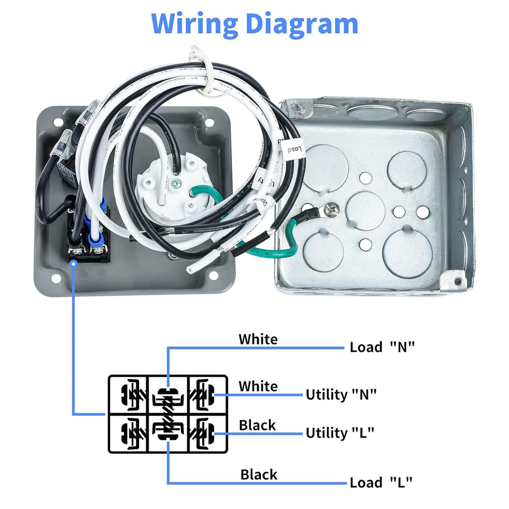 Outdoor Generator Transfer Switches, Briidea 15 Amp 120V Generator Manual Transfer Switch