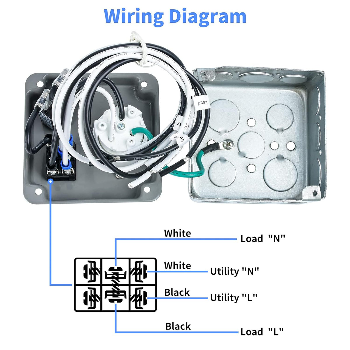 Outdoor Generator Transfer Switches, Briidea 15 Amp 120V Generator Manual Transfer Switch