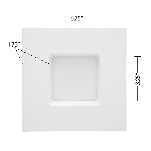 Maxxima 4 in. 5 CCT Retrofit Recessed Square LED Downlight - 800 Lumens, Color Selectable 2700K-5000K (2700K/3000K/3500K/4000K/5000K), Dimmable, 90 CRI, Ideal for Kitchen, Bathroom, or Bedroom
