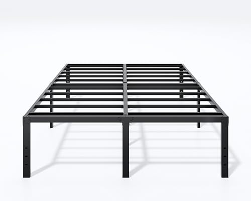 Metal Bed Frame Full Size - 14 Inch Heavy-Duty Full Platform Bed Frame No Box Spring Needed, Easy Assembly, Noise-Free, Sturdy Mattress Foundation, Underbed Storage Space