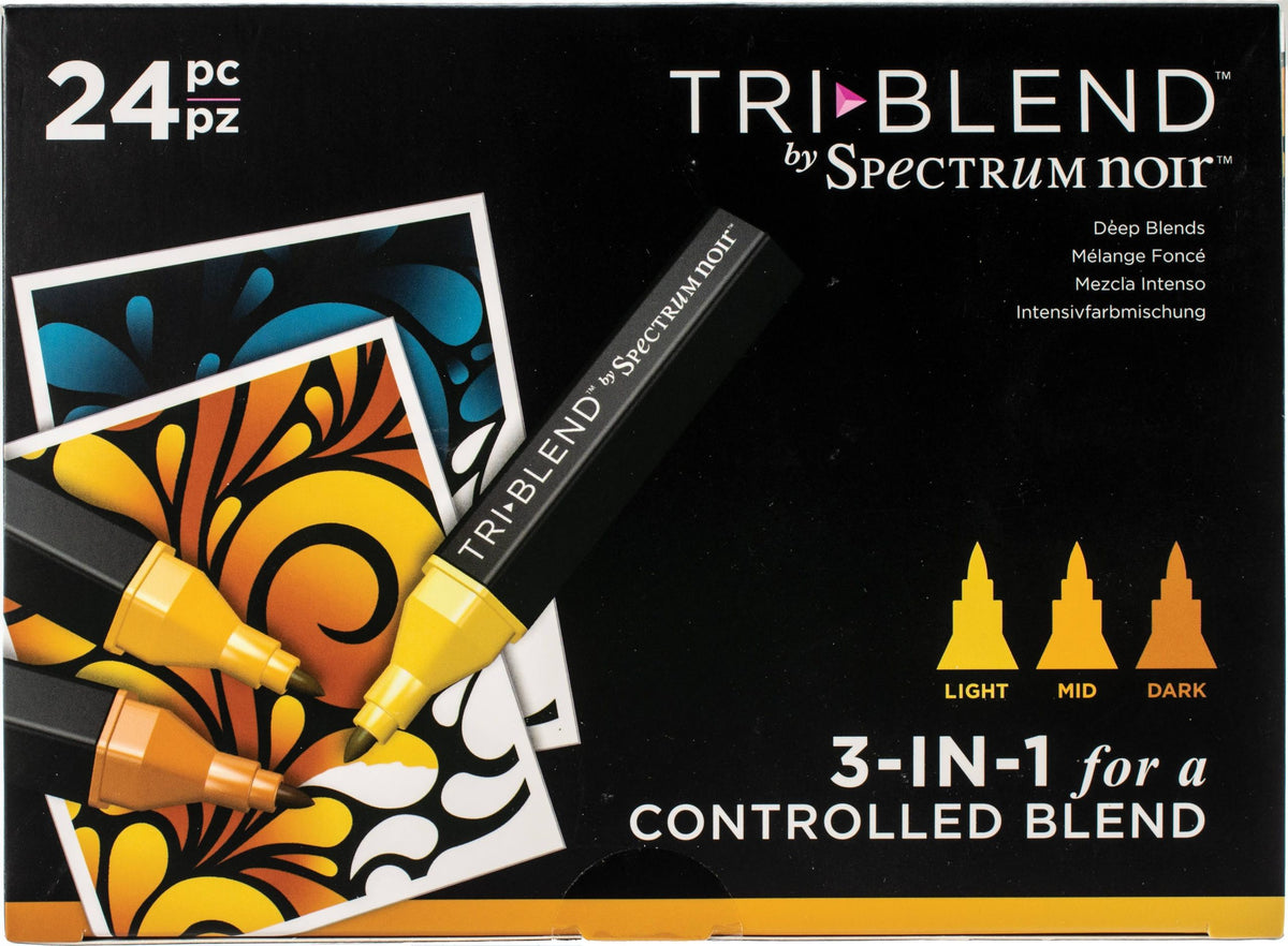 Spectrum Noir Triblend Markers 24-pkg-deep Blends