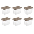 Sterilite, 30 Qt./28 L Stacker Box, Taupe Splash, Case of 6