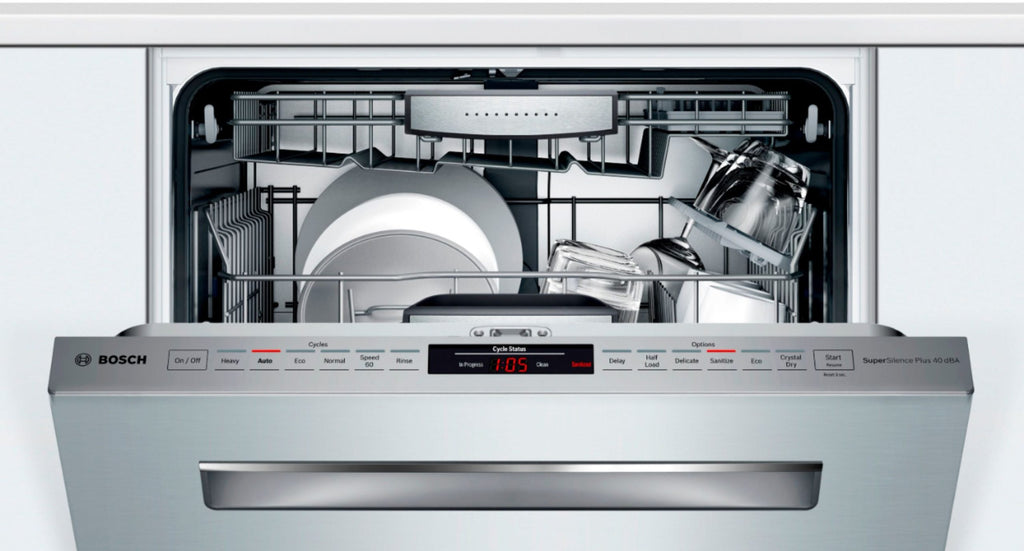Bosch - 800 Series 24 Top Control Built-In Dishwasher with CrystalDry, Stainless Steel Tub, 3rd Rack, 40 dBa - Stainless steel