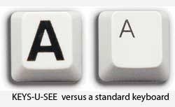 Keys U See Large Print Keyboard Ivory W Blk Print