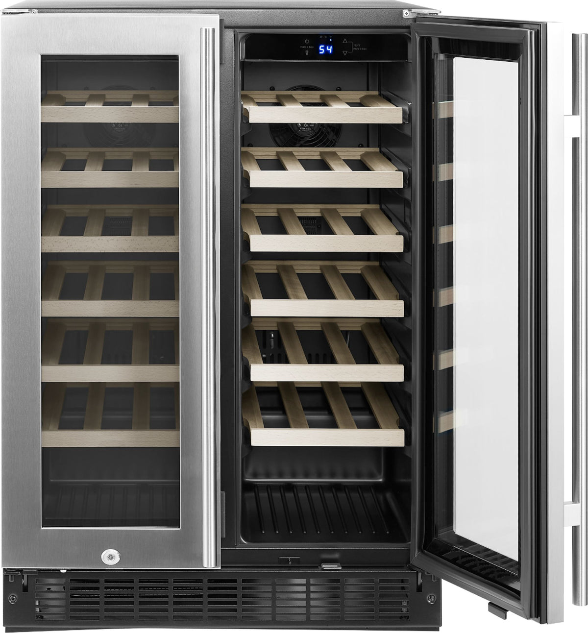 Insignia? - Dual Zone Wine and Beverage Cooler with Glass Doors - Stainless Steel