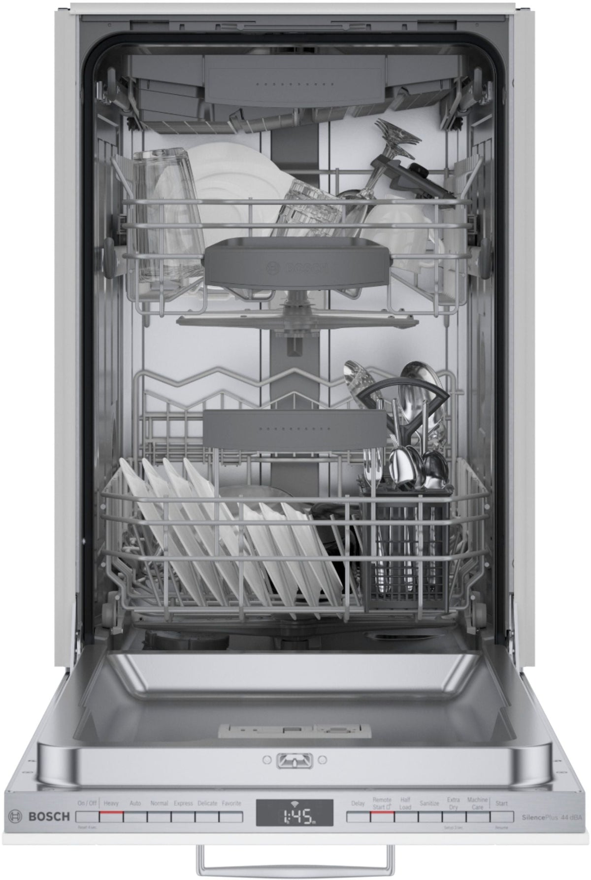 Bosch - 800 Series 18 Top Control Smart Built-In Dishwasher with 3rd Rack and 44 dBA - Custom Panel Ready