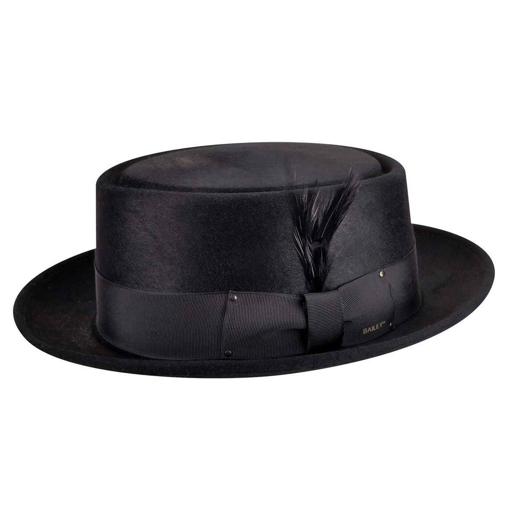 Men&s Bailey Jett Pork Pie Hat: Size: 7 5/8 Black