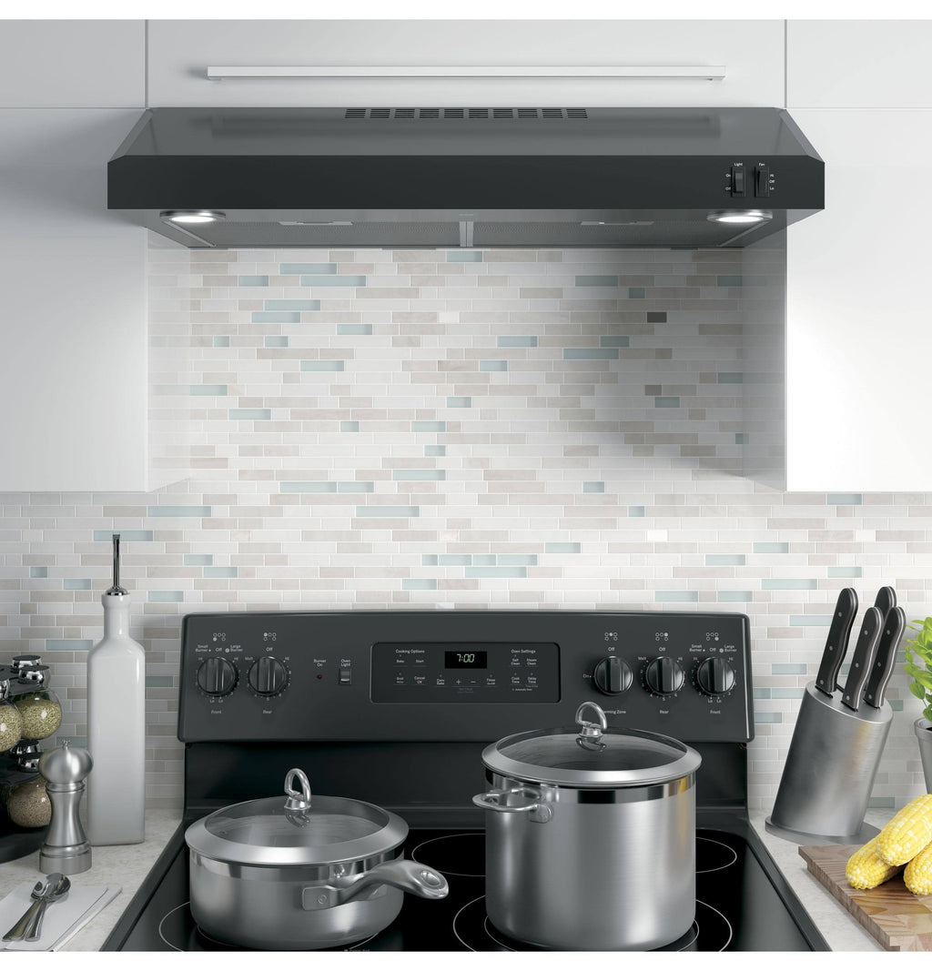 GE JVX5305DJBB 30x22 Under The Cabinet Range Hood - Black