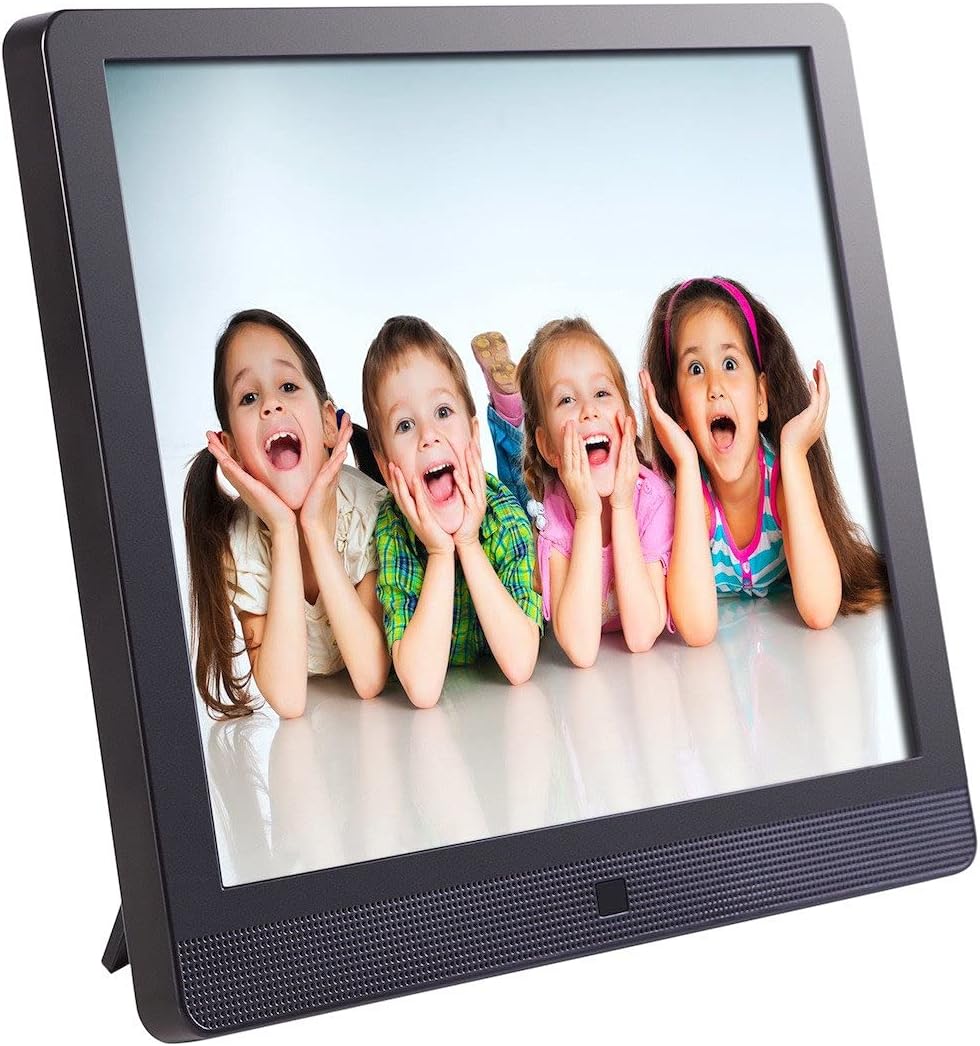 Pix-Star Easy Digital Photo Frame 15 Inch, Share Videos and Photos Instantly by Email or App, High Resolution Display and Motion Sensor