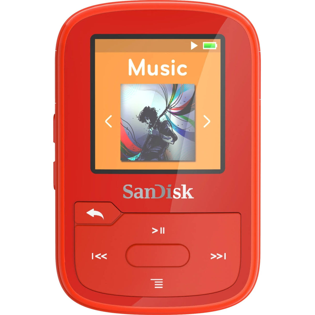 SanDisk 16GB Clip Sport Plus MP3 Player Sdmx28-016g-a46r - Red
