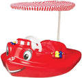 SwimWays Plastic Molded Baby Swimming Pool Tug Boat Float with Toys and Canopy